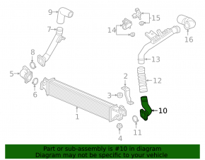 Honda Civic X FC 16-21 1.5T lower right intercooler hose