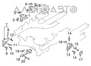 Engine mount left Kia Sorento 16-20 2.4 FWD