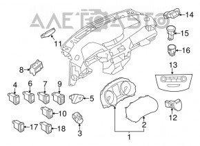 Nissan Rogue 14-16 USA Instrument Cluster