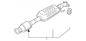 Exhaust pipe middle part Hyundai Sonata 15-18 2.4 Sport