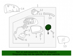 Motor side left mirror Volvo XC40 19-25