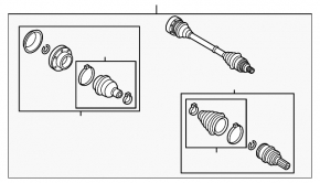 Front left half-shaft drive for Audi TTS 15-19