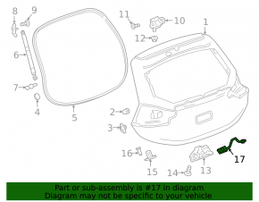 Chevrolet Bolt EV 22-23 Trunk Door Release Button