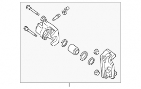 Rear left caliper assembly for Nissan Altima 13-18