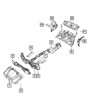 Chrysler 200 Hood Insulation Clips 15-17 8pcs Set