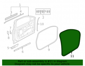 Door seal front left Audi Q7 16-