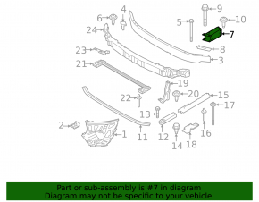 Front right bumper reinforcement fang Mini Cooper F56 3d 14-19 prerest