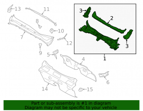 Metal wiper pan for Subaru Forester 14-18 SJ