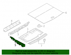 Trunk foam left BMW X1 F48 16-22