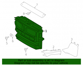 BMW X3 F25 11-17 plastic radiator panel, broken ear