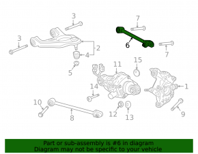 Rear left diagonal control arm Acura TLX 15-