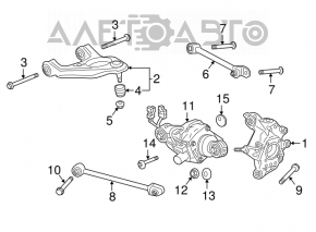 Rear left diagonal control arm Acura TLX 15-