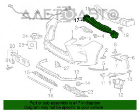 Front Bumper Absorber Lexus RX350 RX450h 16-19
