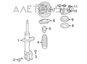 Front shock absorber support left Hyundai Santa FE Sport 13-18