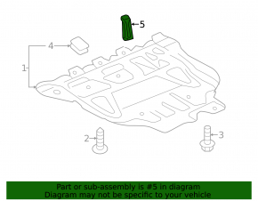 Left engine protection bracket VW Golf 17-19 Alltrack