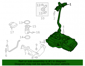 Fuel tank VW Tiguan 18-24 with neck fwd