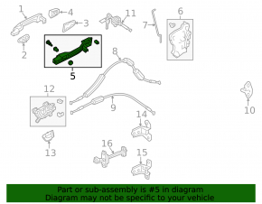 Honda CRV 12-16 front right door handle mechanism