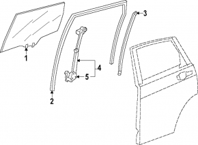 Window lifter with motor rear right Honda CRV 23-25 auto