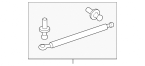 Hood shock absorber left Honda Accord 13-17 prerest, SHOWA