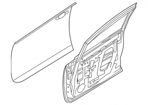 Door bare front right Nissan Leaf 13-17