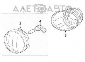 Fog light left PTF Toyota Solara 04-06 TYC