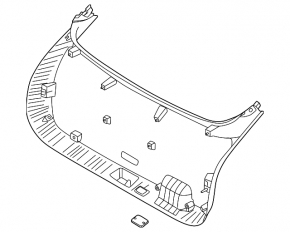 Kia EV6 22-24 black electric lower trunk lid trim
