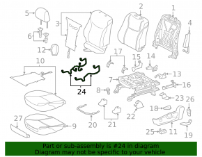 Toyota Prius 30 10-15 Driver's Seat Wiring