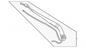 Mitsubishi Outlander 22-25 right windshield wiper arm with washer nozzle