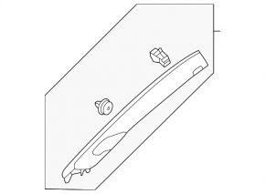 Honda Civic XI FE/FL 22-26 4D Gray Right Front Pillar Cover