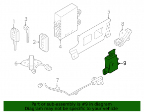 Keyless Entry Control Module Mitsubishi Outlander 14-22 Broken Fastener