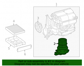 Lexus NX 22-25 heater fan motor