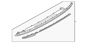 The rear bumper lip of the Audi A3 22-24 is black with silver molding