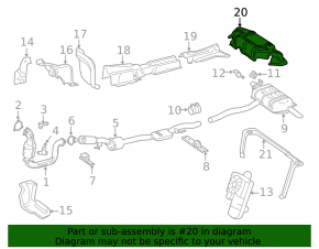 Mercedes H247 GLA 20-26 rear muffler heat shield