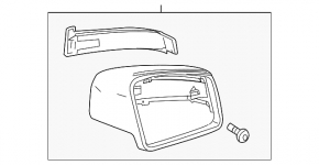 Left mirror cover Mercedes E-class W212 13-16 white
