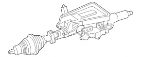 Mercedes GLC 16-22 steering column with upper cardan joint and shaft