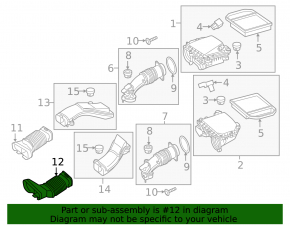 Air intake left Mercedes GLS-class X166 15-19 3.0, front part