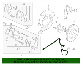 Front left ABS sensor Mazda CX-3 16-21