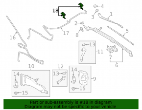 Ford C-max MK2 13-18 Windscreen Washer Nozzle