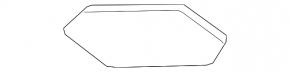 Left bumper grille for Ford Escape MK3 2017-2019, gloss, under fog lights