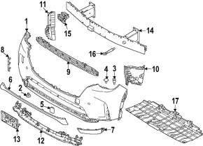 Right front bumper bracket for Mazda CX-90 24-26 without additional radiator