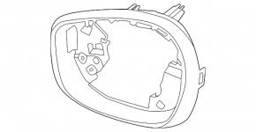Left mirror housing for Ford Mustang Mach-E 21-25