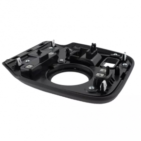 Ford Mustang Mach-E 21-23 Gear Shifter Cover Black Leather with Gray Stitching