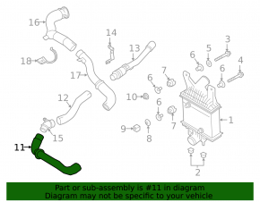 Lower intercooler pipe Land Rover Discovery 17-20 3.0d