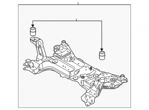 Front subframe Ford Bronco Sport 21-25 under Full time drive