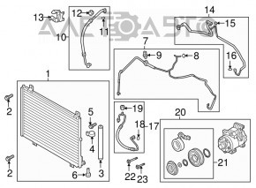 Mazda CX-9 16-23 air conditioning condenser radiator