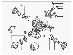Rear differential gearbox Audi A6 C8 19-