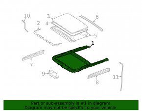 Mercedes W164 ML sunroof assembly