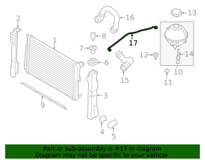 Cooling pipe return BMW X3 F25 11-17