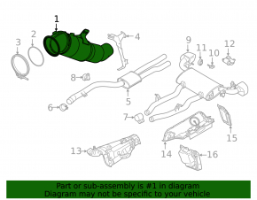 Downpipe with catalytic converter BMW 5 G30 17-20 3.0T