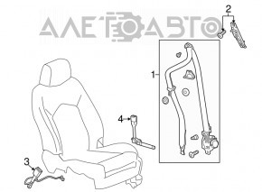 Passenger seat belt Buick Encore 13-16 ser